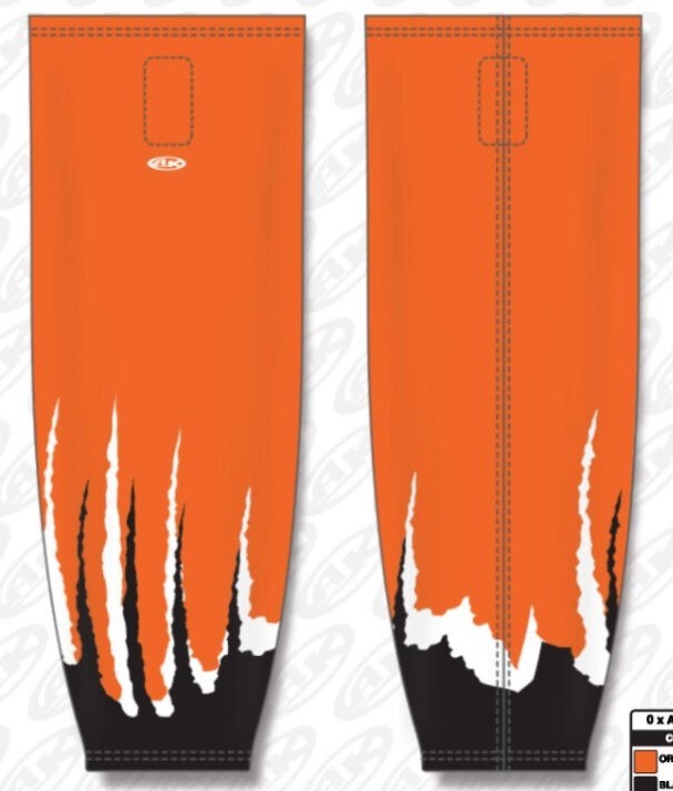 Hockey Socks designed by W Team Sales, featuring a durable, breathable fabric for optimal comfort and performance on the ice.